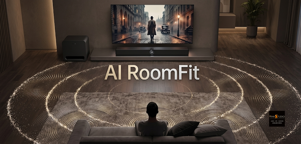 Wiim Bar tích hượp công nghệ RoomFit chỉnh âm học phòng nghe tự động 